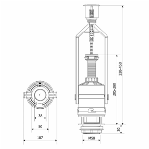 zawór spustowy STOP BIS CH 350/ZSB/211-00-T0